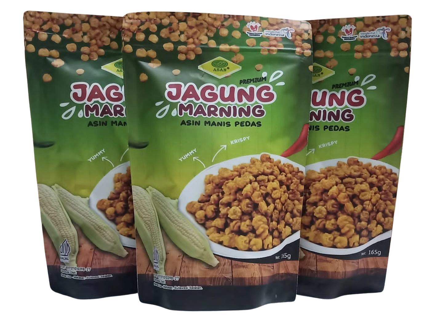 jagung marning asin manis pedas 165 gram
